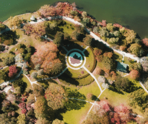 Aerial view of a High park in Toronto.