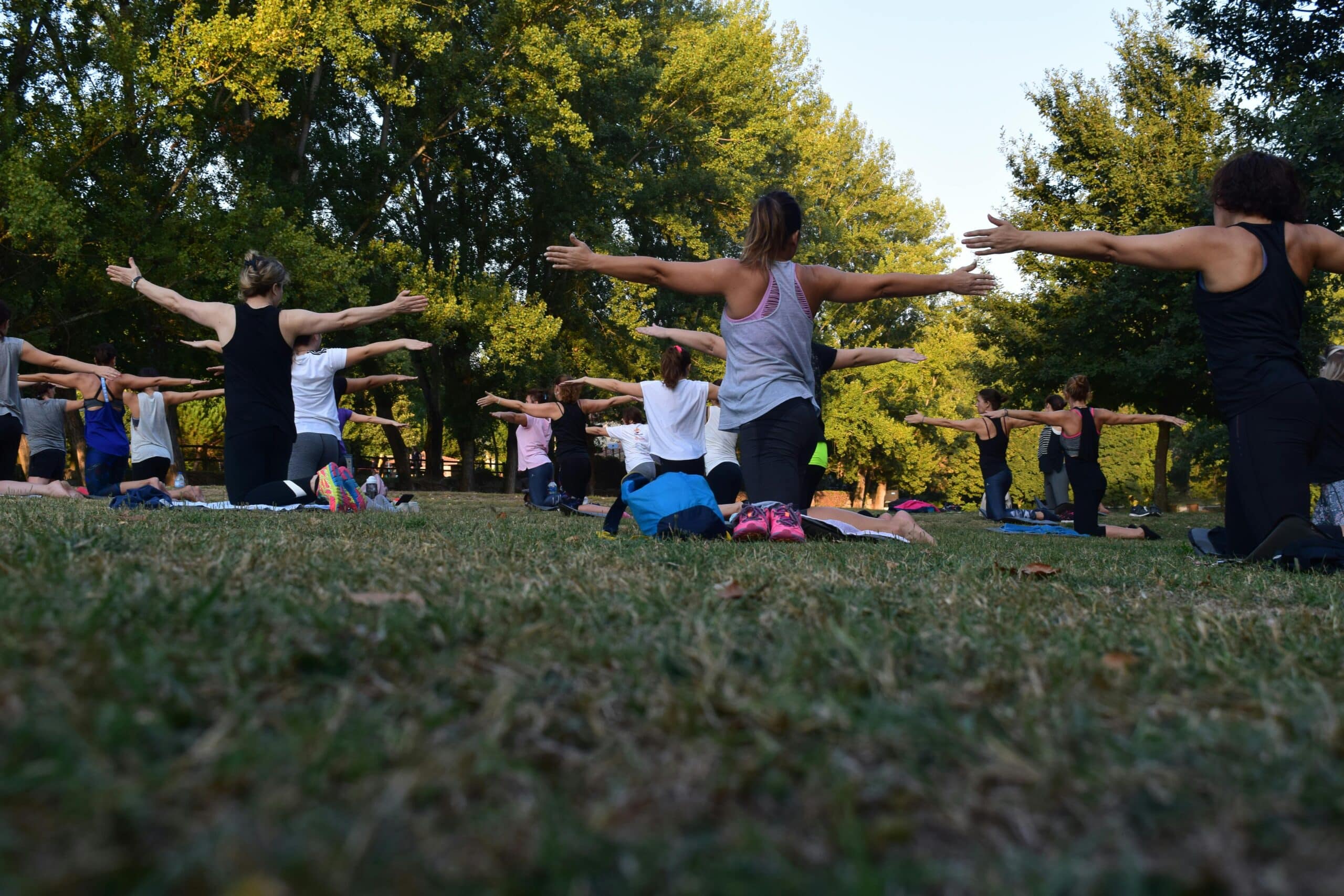 Yoga in the park.