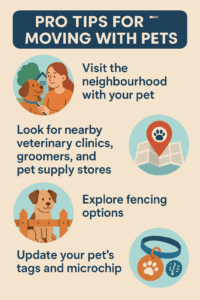 Pet-Friendly Neighbourhoods in the GTA for Growing Families 6 An infographic with tips on moving with pets