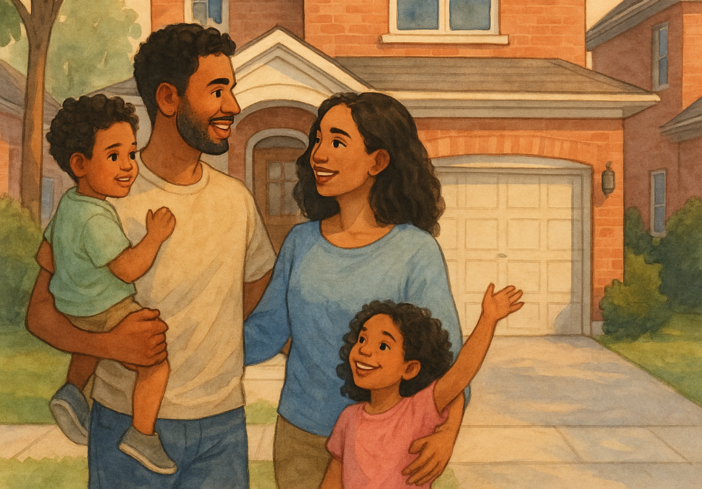 An illustration of a single family home