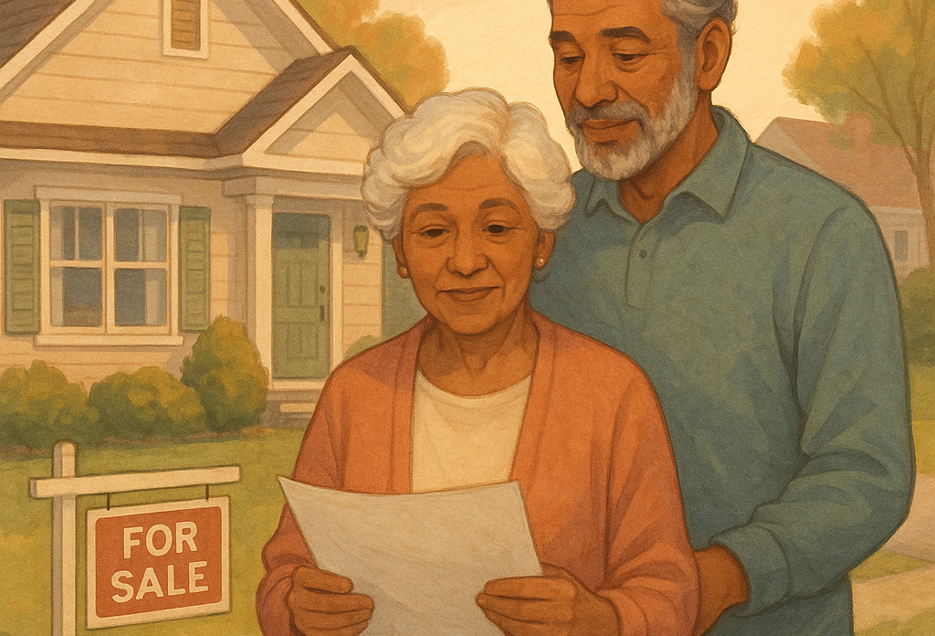 Illustration of downsizing when you retire
