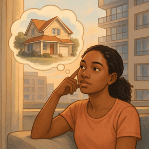 Trading Condo Life for A Backyard: What Career Couples Need to Know 3 Person contemplating moving out of a condo and into a home