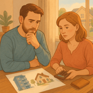 Trading Condo Life for A Backyard: What Career Couples Need to Know 1 couple considering their finances when deciding between a condo or a home