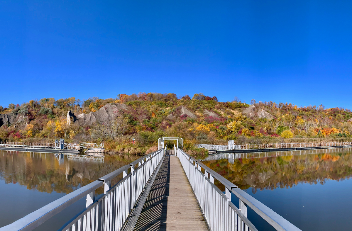 Scarborough Bluffs in the fall near Birch Cliff in Scarborough