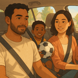 What to Do If Your Home Sells Before You Buy the Next One - Family Edition 2 family driving in the car