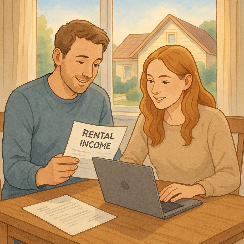 Two-Family Homes: Finding Your Perfect Investment Property 2 A couple looking at their rental income