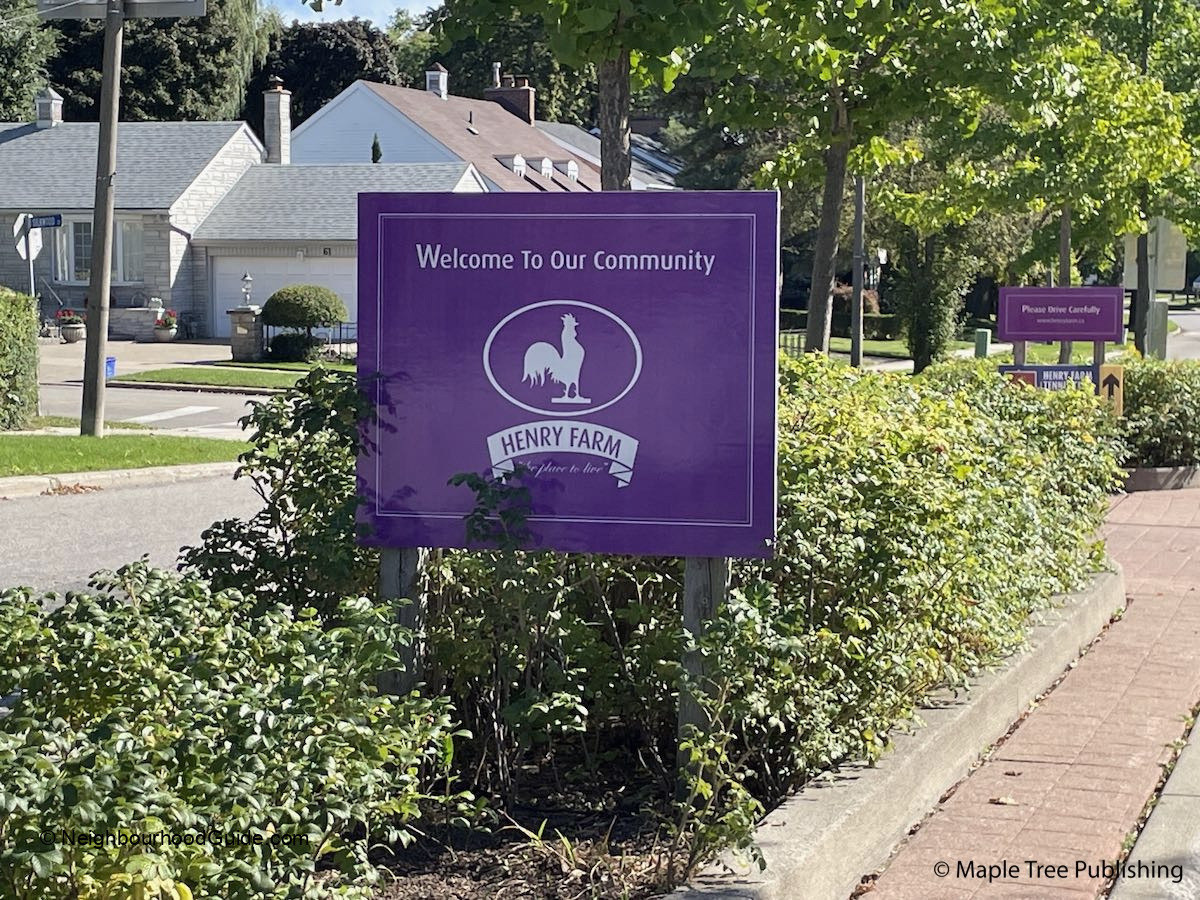Henry farm community sign