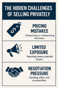 Can I Sell Without a Real Estate Agent in Ontario? Pros and Pitfalls 2 Infographic on The Hidden Challenges of Selling Privately.