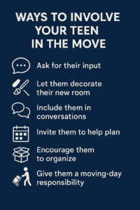 Moving with a Teenager? Here’s How to Make It a Positive Experience 1 An infographic on ways to involve your teen in the move