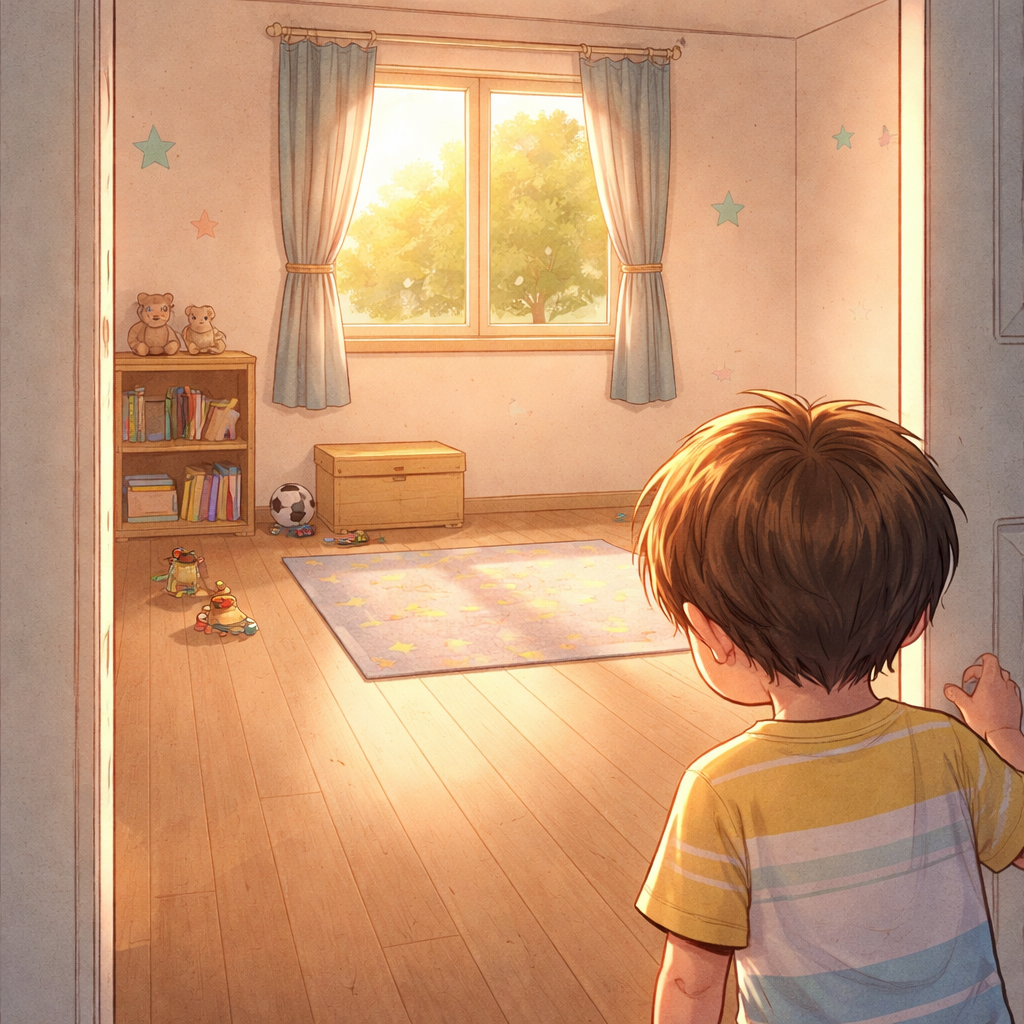 How Many Times Should a Family Move? When Stability Matters More Than Space 1 A child peeking into an empty room.