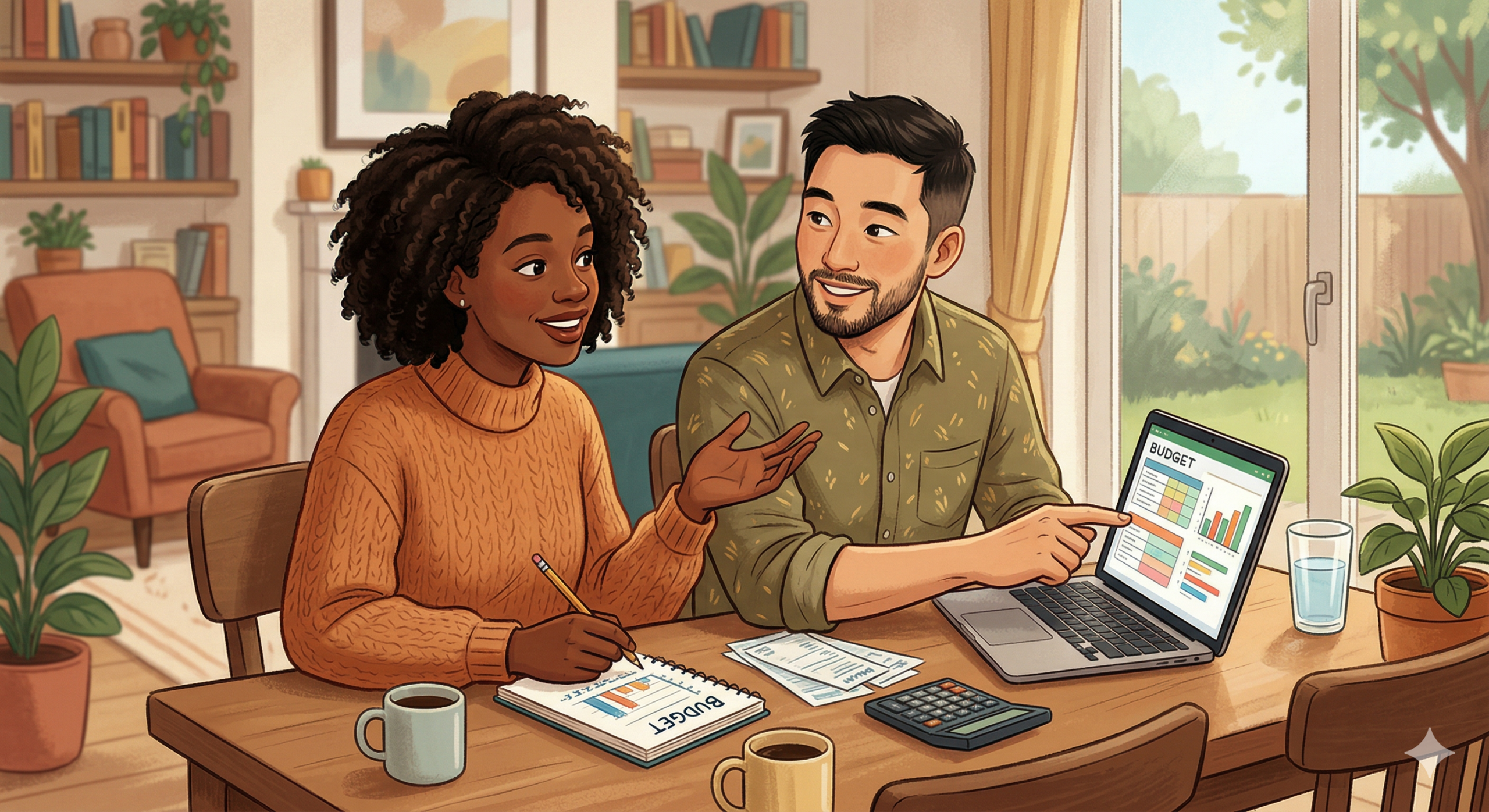 Ready to Buy a Home in Toronto: How to Know You've Moved Past Browsing 1 A couple at a table having a conversation on financials.