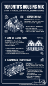 Toronto's Housing Mix: What Detached, Semi, and Townhouse Actually Mean for Families 1 Infographic on Toronto's Housing Mix