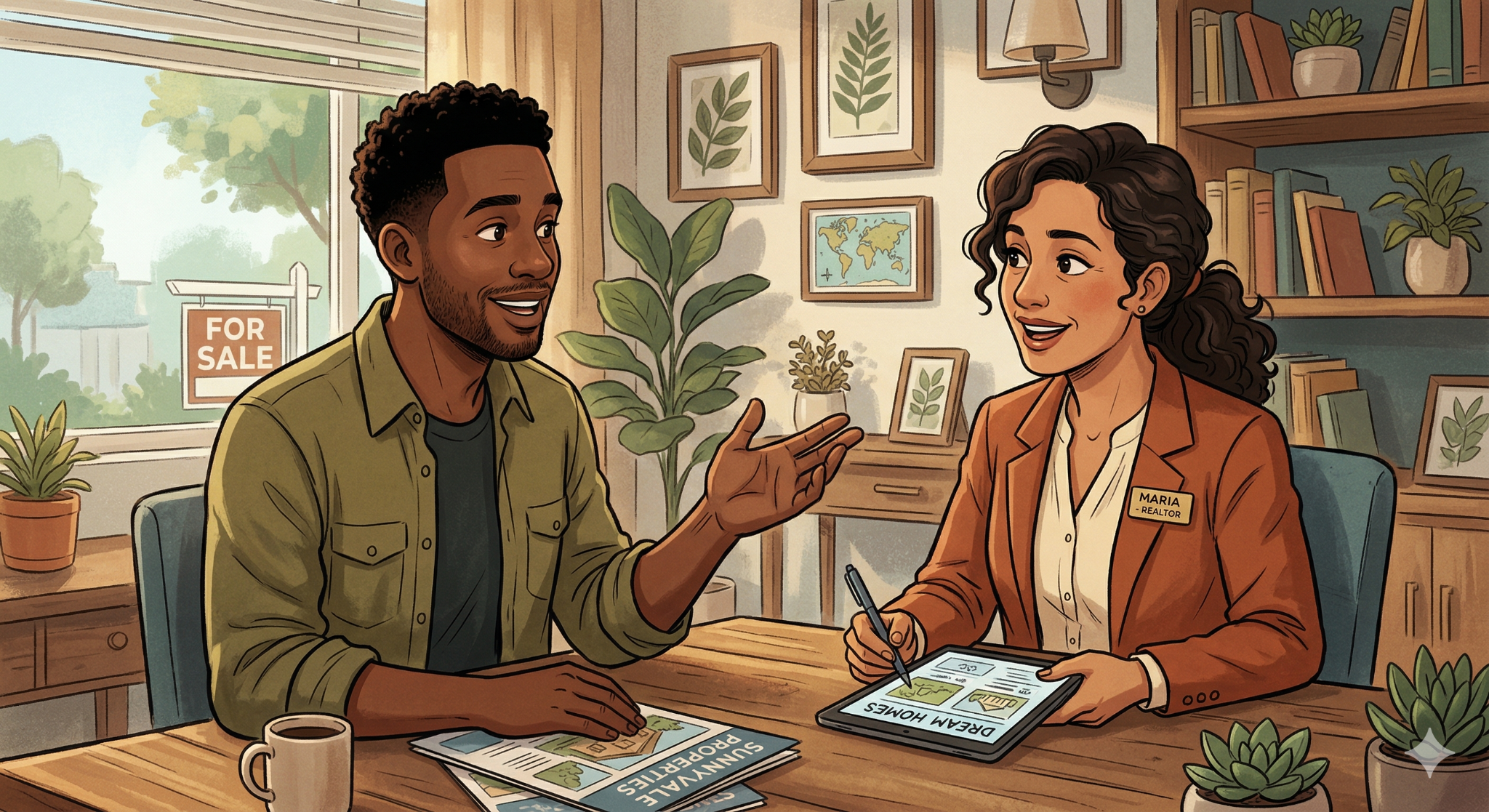 Off Market Listings in Toronto: What Upsizing Families Need to Know 1 A man speaking with a realtor in an office setting.