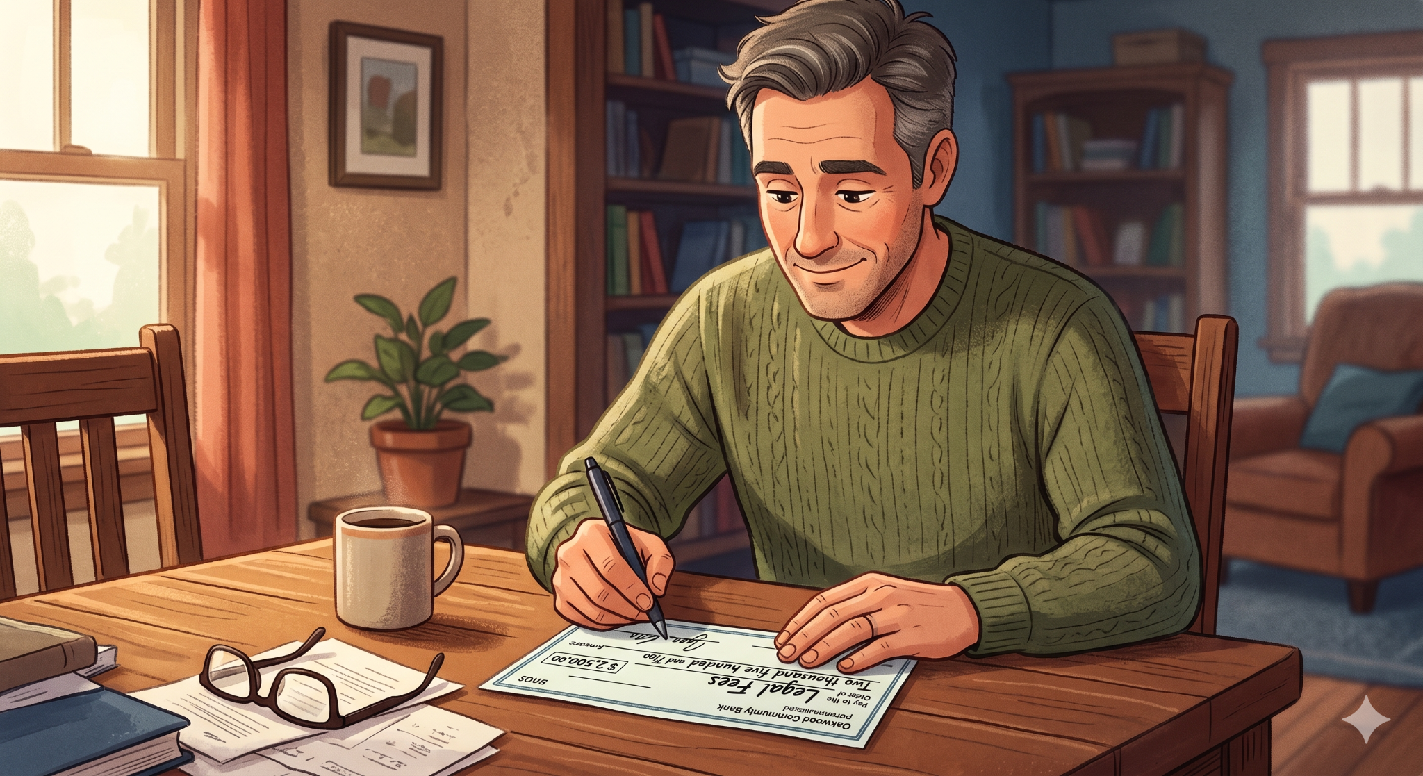 What a Real Estate Lawyer in Toronto Does When You Upsize 2 A man signing a cheque