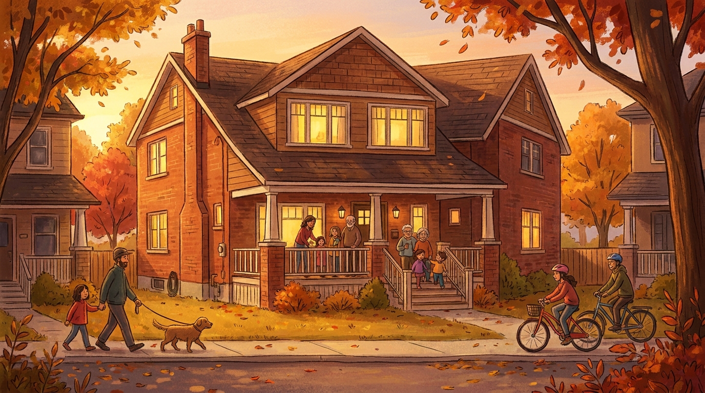 Spacious detached family home on a tree-lined street in east-end Toronto - when to upsize blog