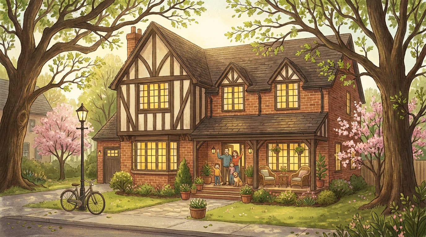 Detached family home on a leafy east-end Toronto street with a wide front porch - bully offer