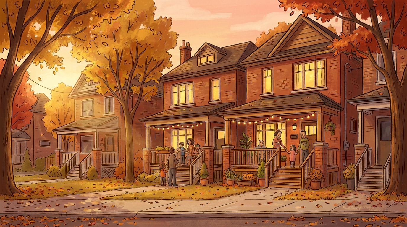 Semi-detached upsizing for family homes on a tree-lined Toronto residential street