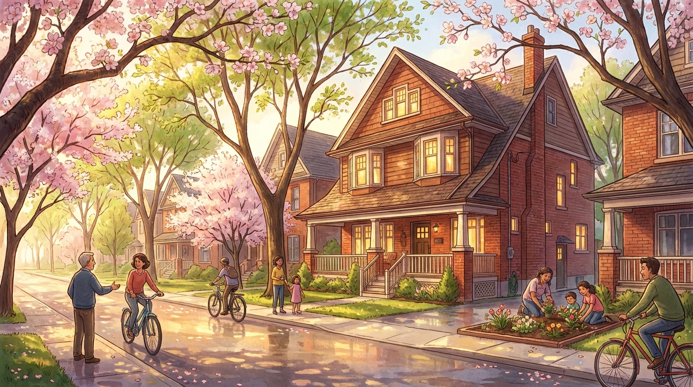Large detached family home on a tree-lined East York Toronto street - toronto land transfer tax