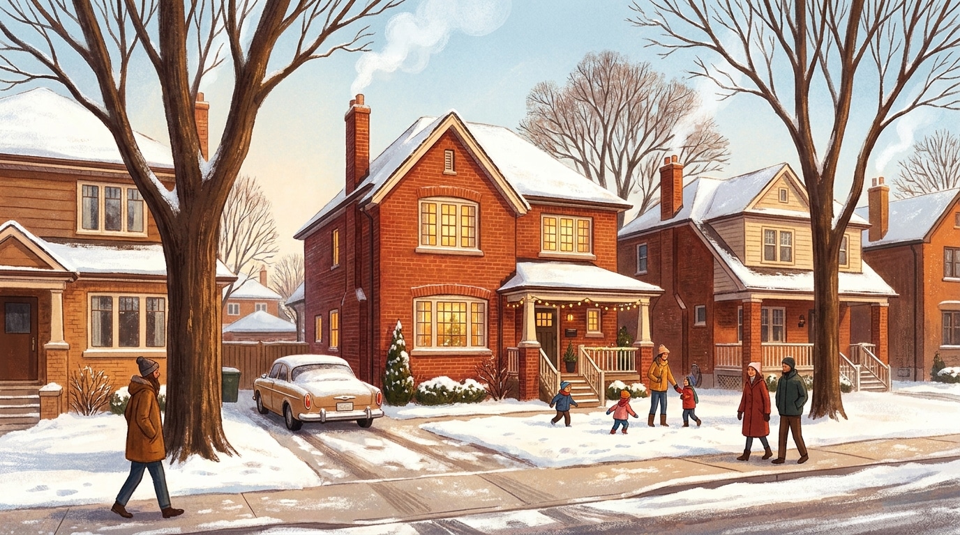 Detached brick family home on a tree-lined street in Toronto's east end. East end Toronto detached home price.