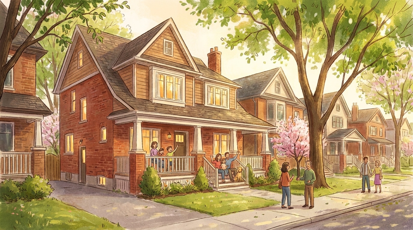 A detached family home on a tree-lined midtown Toronto street. Upsizing Financing Timeline